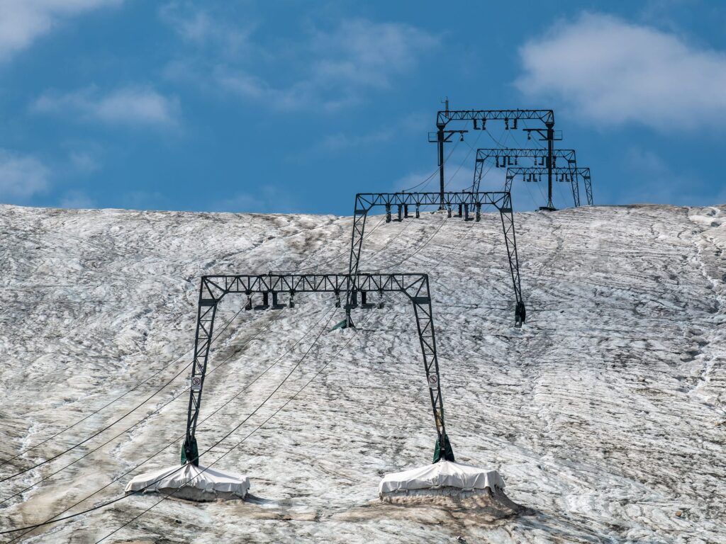 Gletscher im Sommer - Schilift