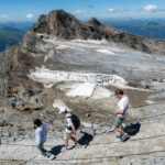 Gletscher im Sommer - Touristen